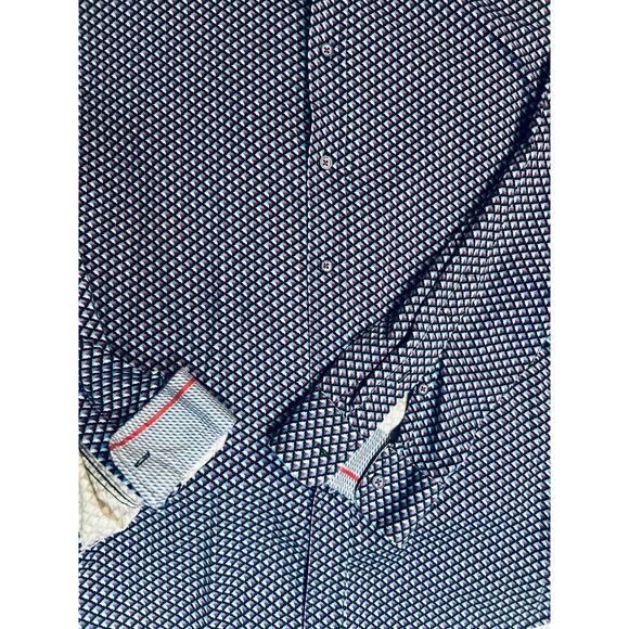 Buttercloth Mens Long Sleeve Shirt Geometric Design size 2X  Casual Comfort - Picture 6 of 6